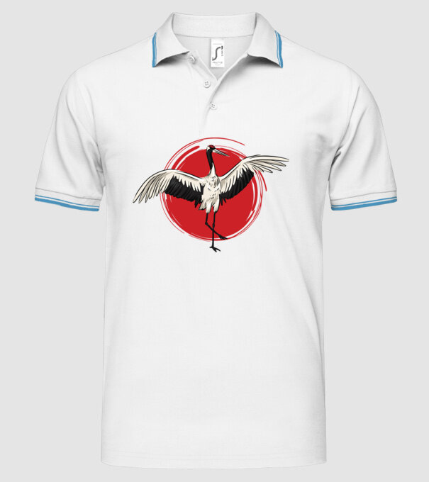 Pasăre Thai Chi model alb pe tricou