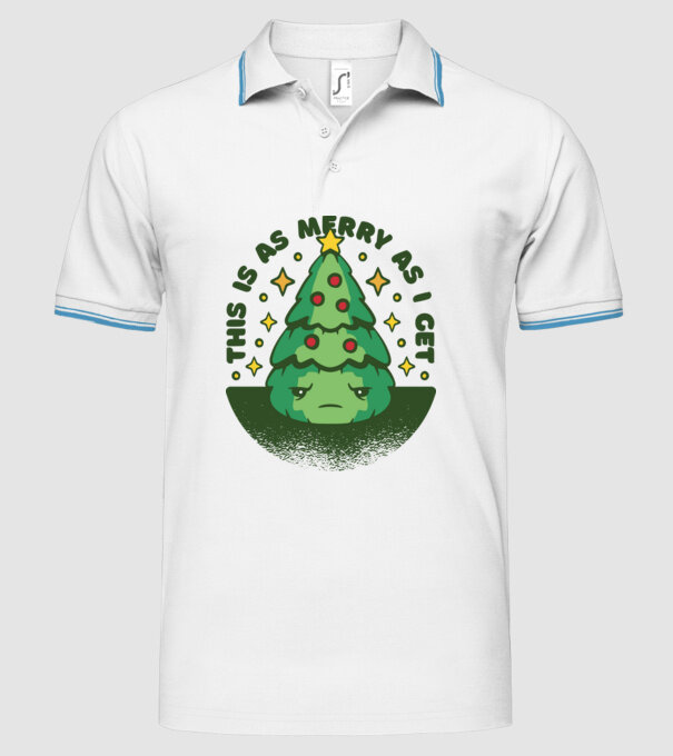 This is as merry as i get tricou Crăciun model alb pe tricou