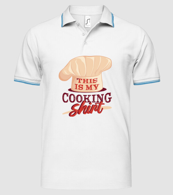 This is my Cooking Shirt model alb pe tricou