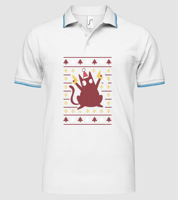 Pulover urât Pew Pew Pew Madafakas model alb pe tricou