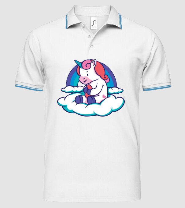 Unicorn Baby model alb pe tricou