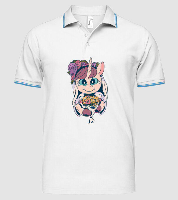 Unicorn Mireasă model alb pe tricou