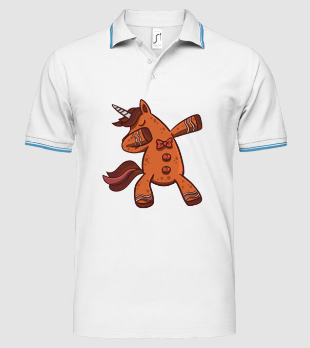 Unicorn turtă dulce DAB model alb pe tricou