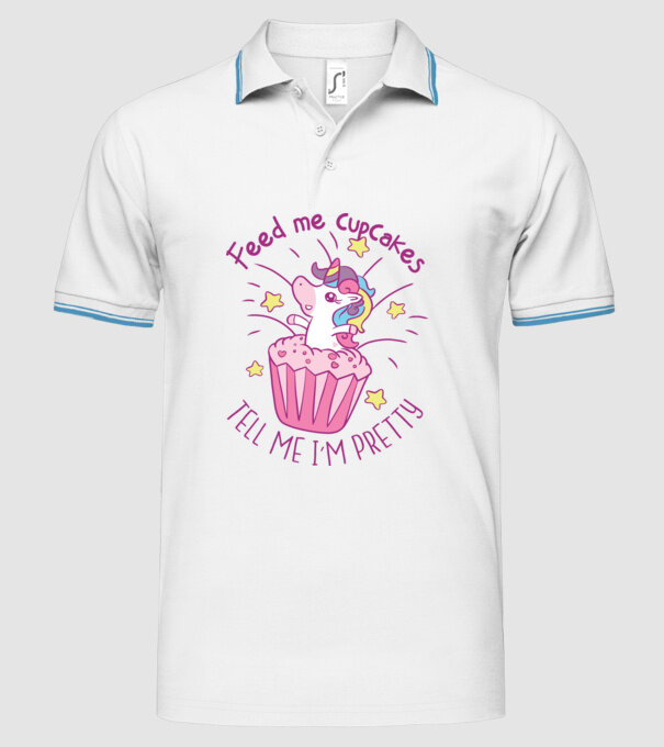 Unicorn Muffin model alb pe tricou