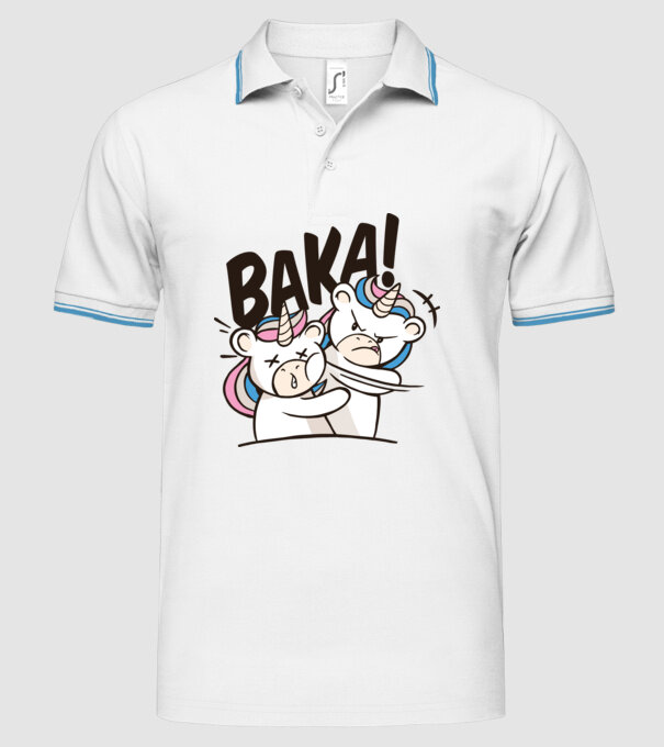 Unicorn palmă model alb pe tricou