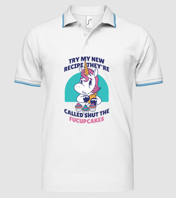 Unicorn Rețetă model alb pe tricou