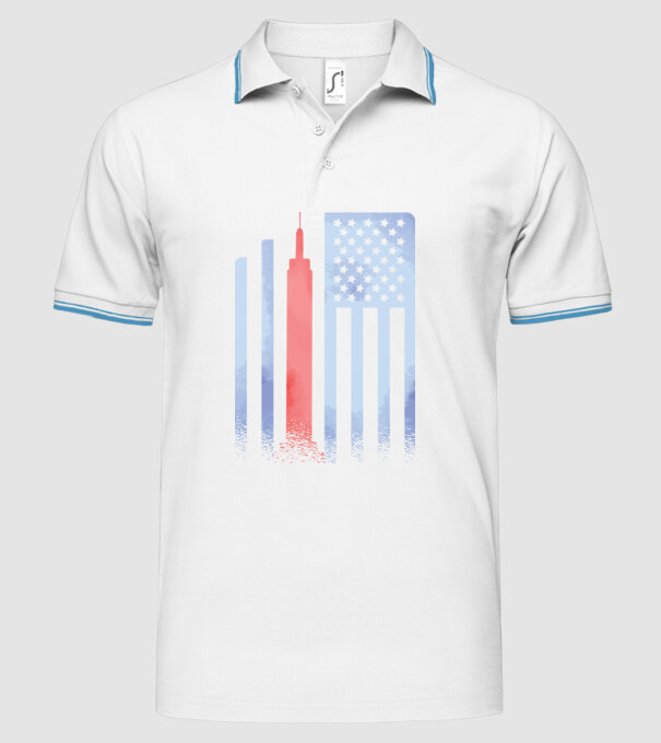 Usa Empire State Building model alb pe tricou