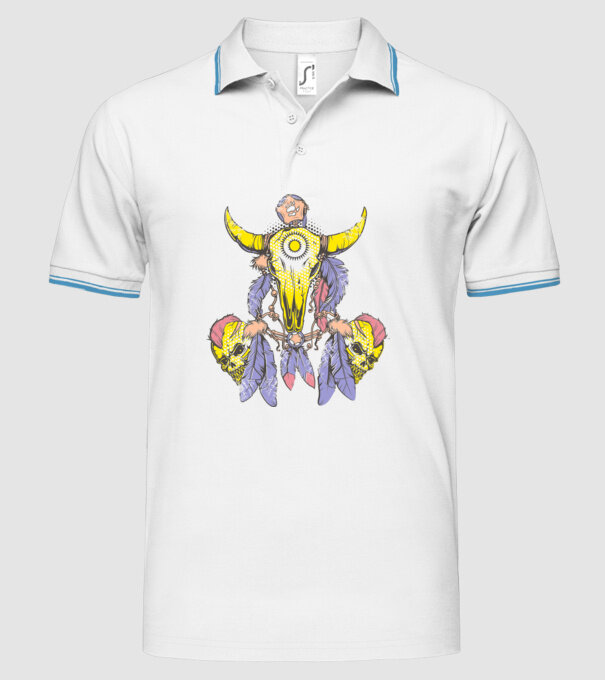 Hunter Talisman model alb pe tricou