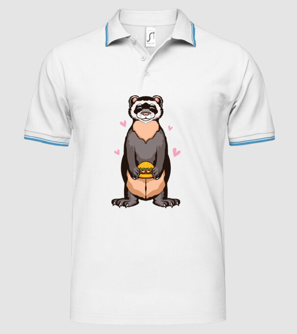 Dihor vânător model alb pe tricou