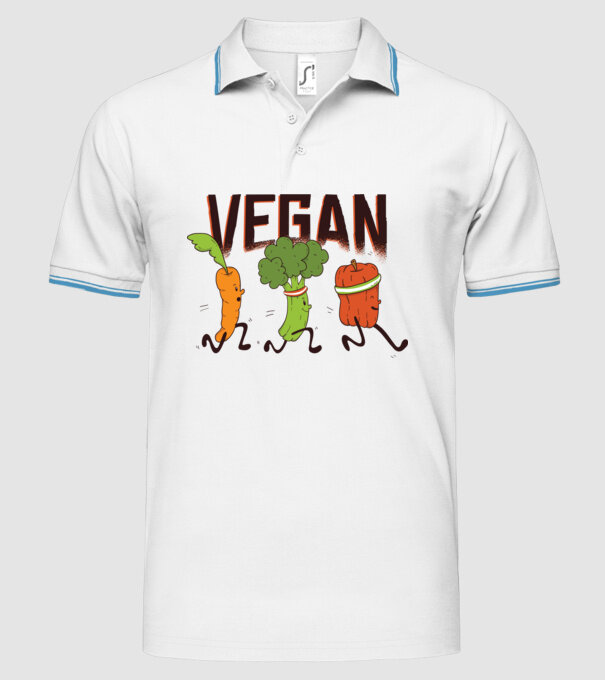 Legume vegan model alb pe tricou