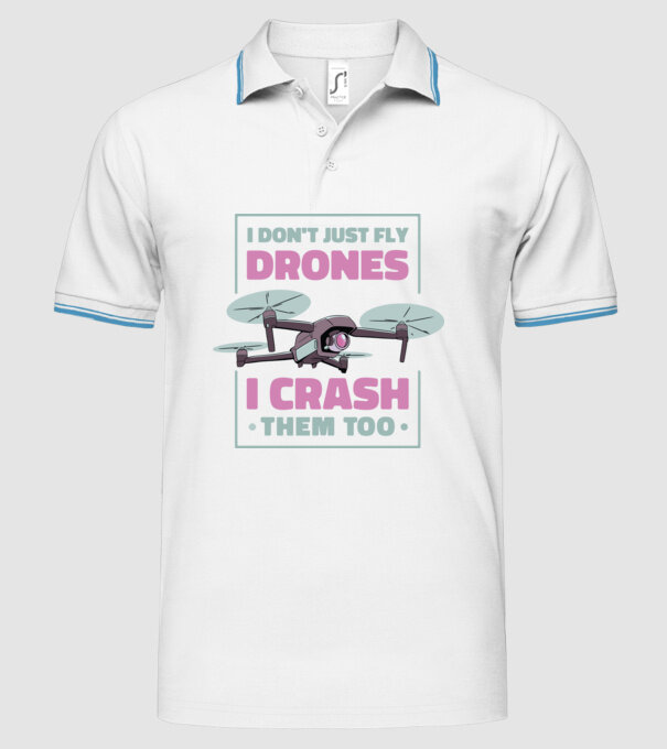 Tricou drone model alb pe tricou