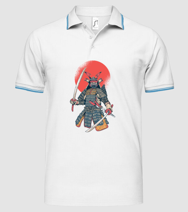 Vintage Samurai tricou arte marțiale orientale model alb pe tricou