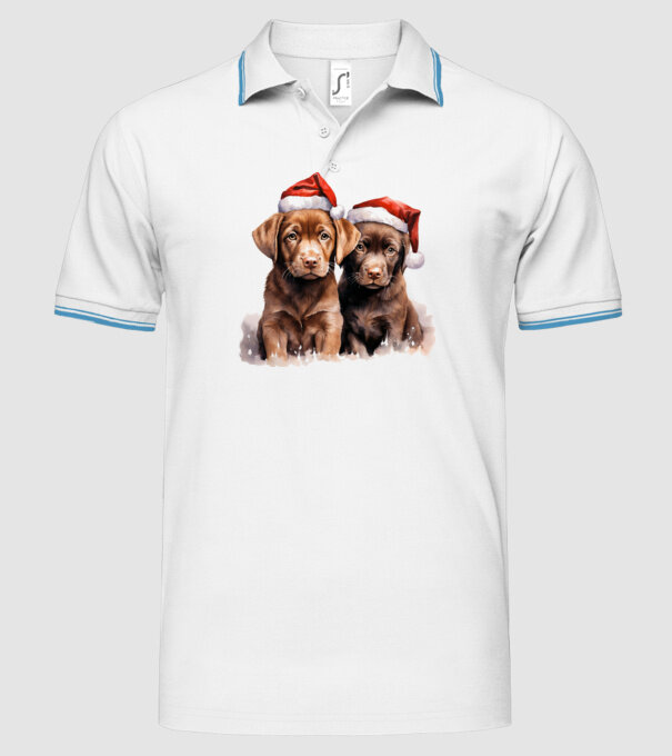 Catelusi Craciun Alb model alb pe tricou