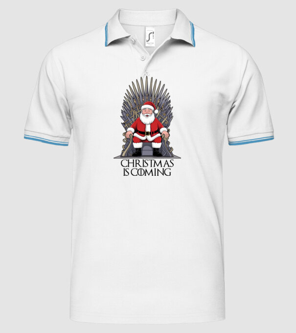 Christmas is Coming Alb model alb pe tricou