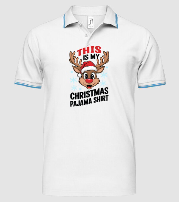Christmas Pajama Reindeer Alb model alb pe tricou