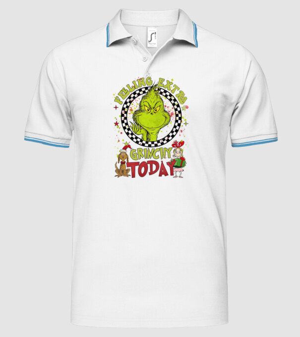 Feeling extra Grinchy today - Grinch model alb pe tricou