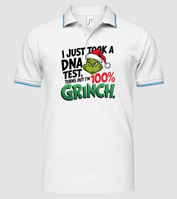 Grinch DNA test model alb pe tricou