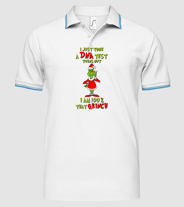 I just took a DNA test - I am Grinch model alb pe tricou