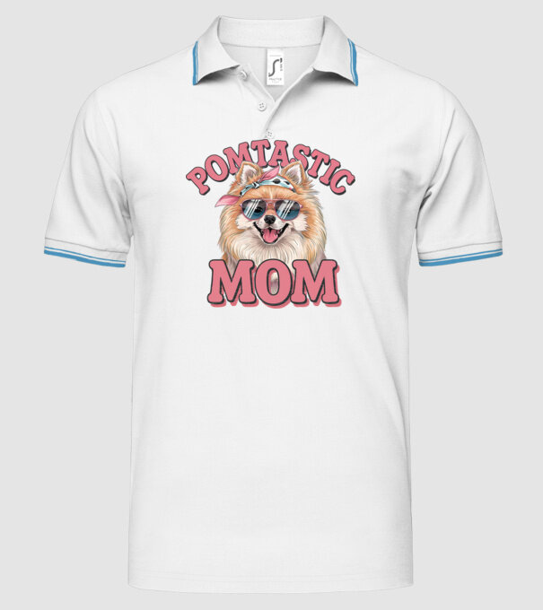 Pomtastic Mom model alb pe tricou