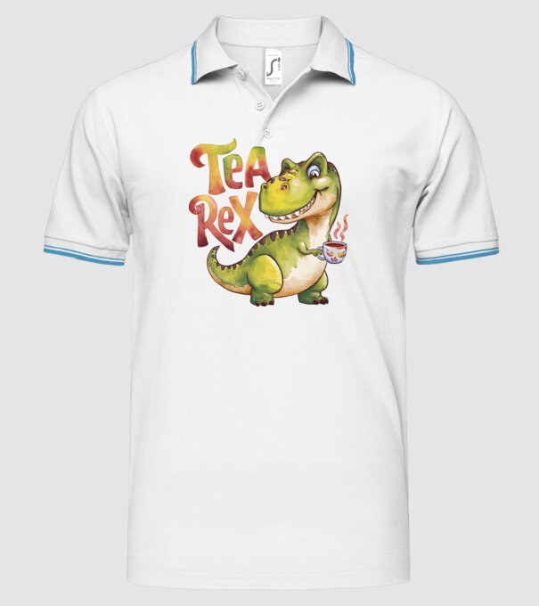 Tea Rex model alb pe tricou