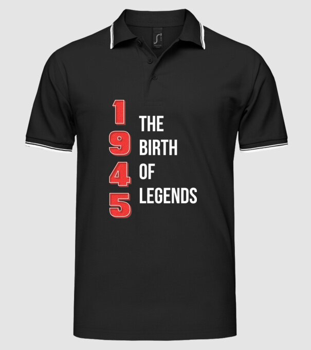 1945 the birth of legends model negru pe tricou