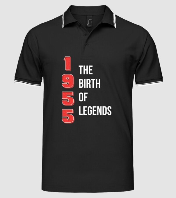 1955 the birth of legends model negru pe tricou