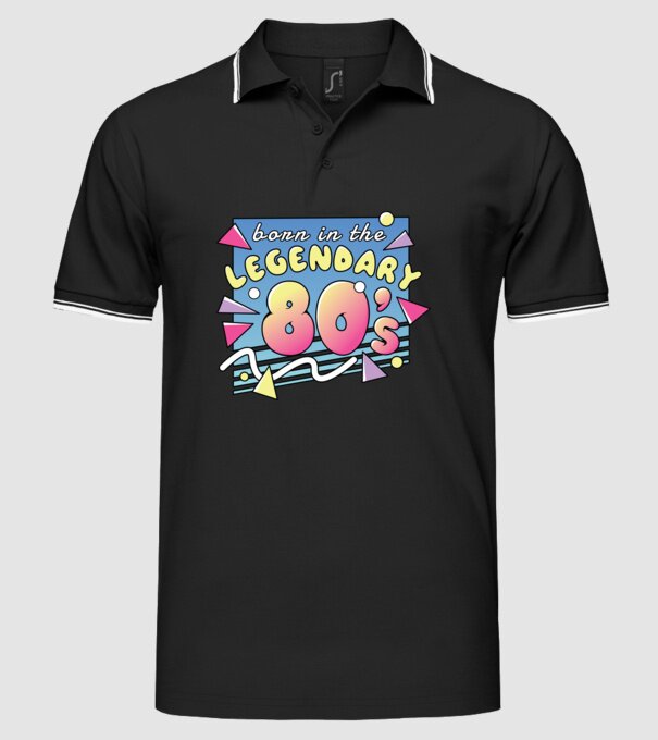 M-am născut în legendarii ani 80 model negru pe tricou