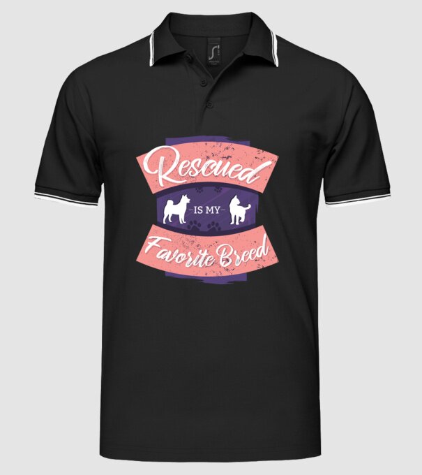 Rasa mea preferată este cea adoptată model negru pe tricou