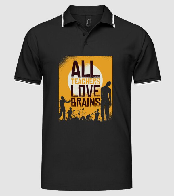 Profesorii iubesc Creierii model negru pe tricou