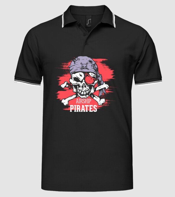 Airship Pirates - Pirat model negru pe tricou