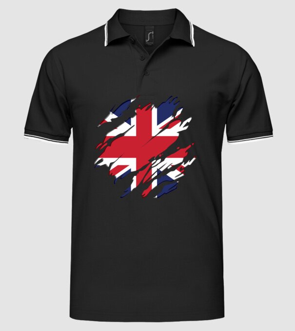 UK Steagul Regatului Unit model negru pe tricou