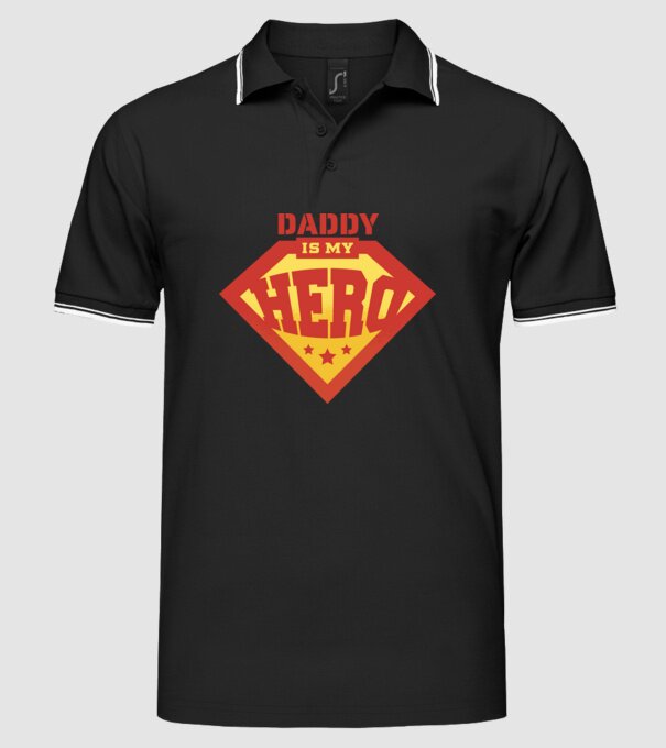 Tata este Supereroul meu model negru pe tricou