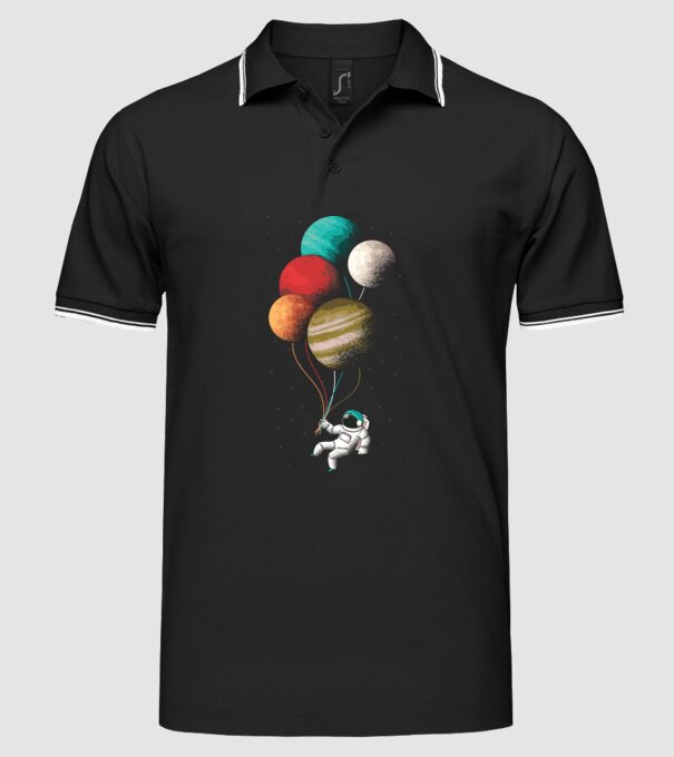 Astronaut Balloons baloane astronaut model negru pe tricou