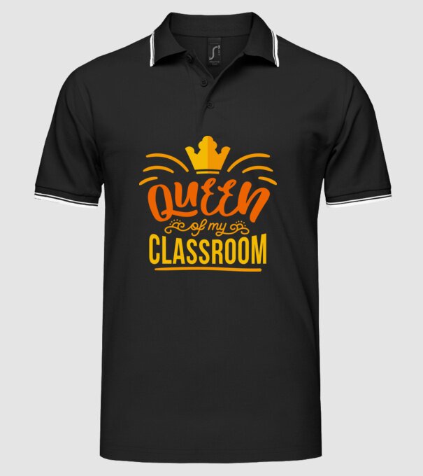 Regina clasei model negru pe tricou