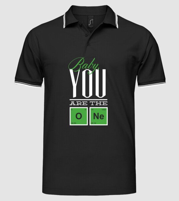 Baby you are the one model negru pe tricou