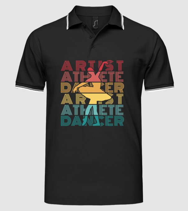 Dansatoare de balet model negru pe tricou