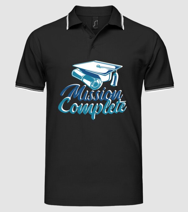Absolvire cu succes model negru pe tricou