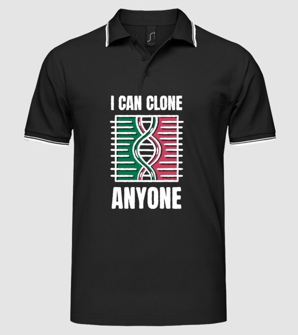 Clonez pe oricine Biolog model negru pe tricou