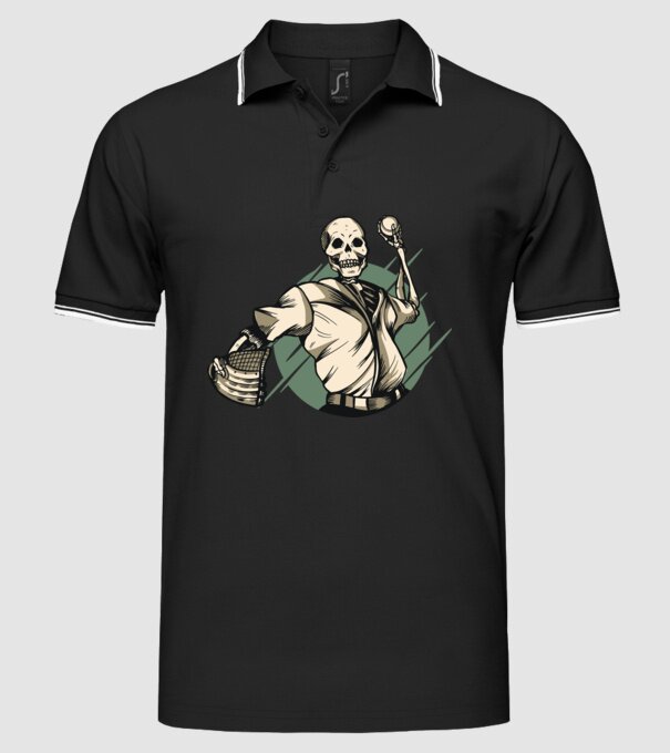 Schelet Baseball model negru pe tricou