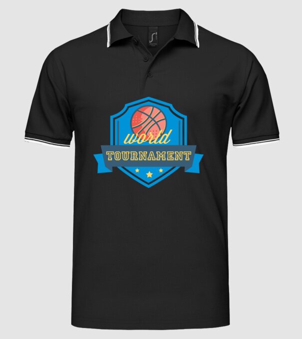 Basketball Tournament model negru pe tricou