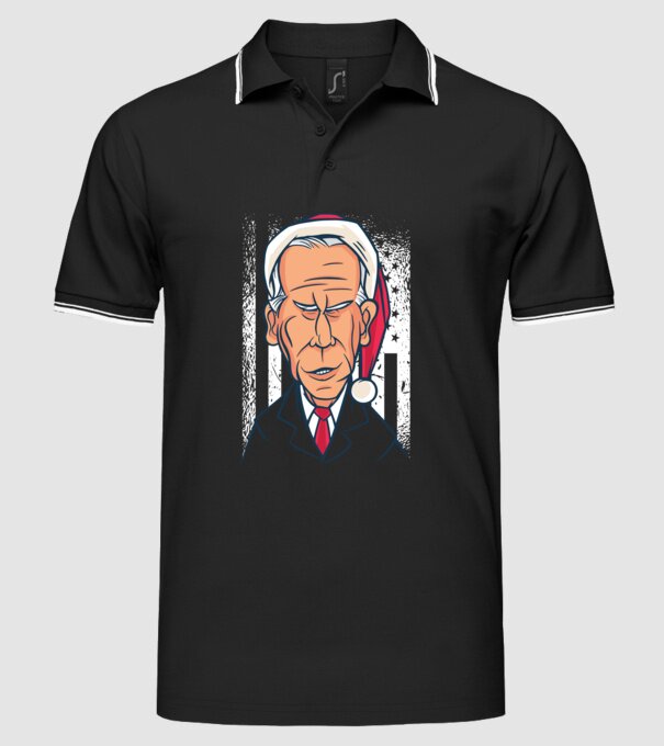Crăciun Biden model negru pe tricou