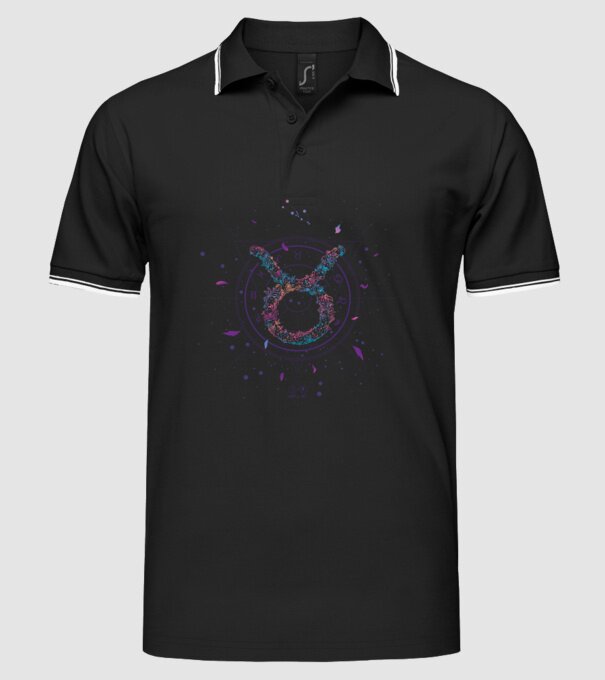 Taurus Zodiac model negru pe tricou
