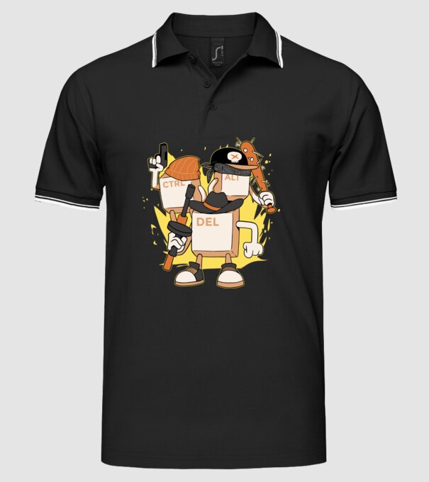 Mafie tastatură model negru pe tricou