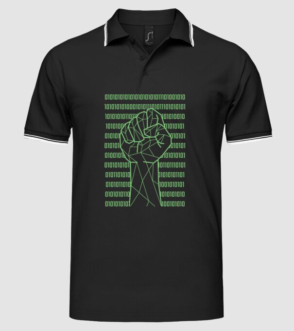 Pumn binar model negru pe tricou