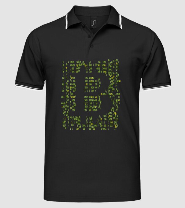 Bitcoin Matrice model negru pe tricou