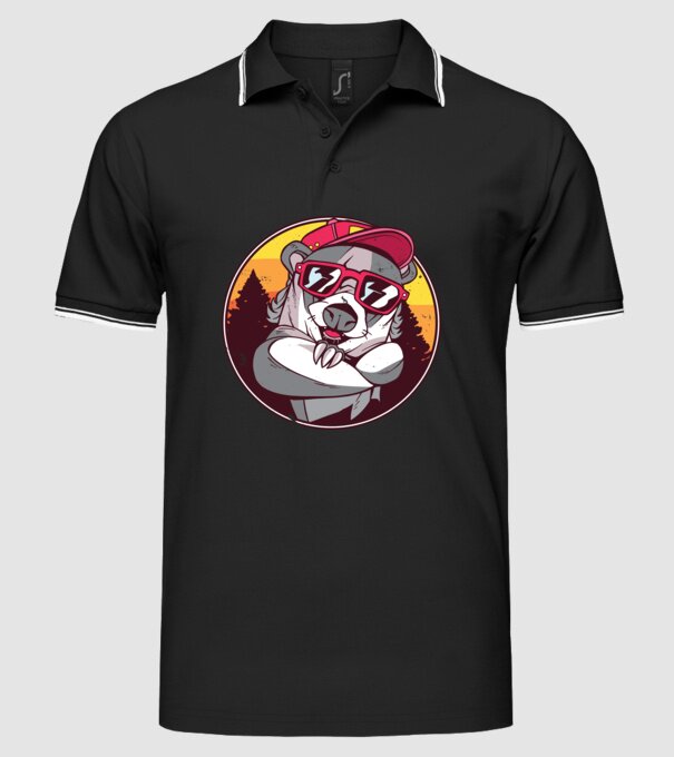 Bursuc model negru pe tricou