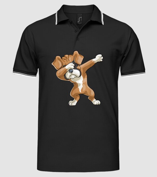 Boxer dab model negru pe tricou