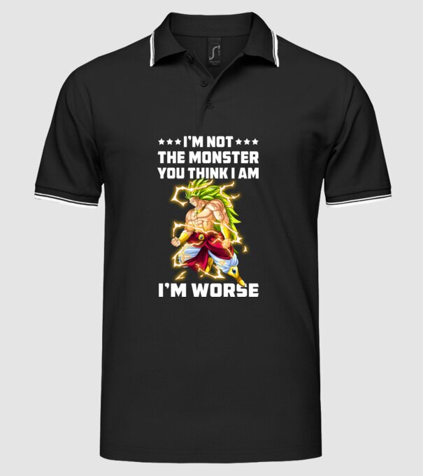 Brolly monster Dragonball model negru pe tricou