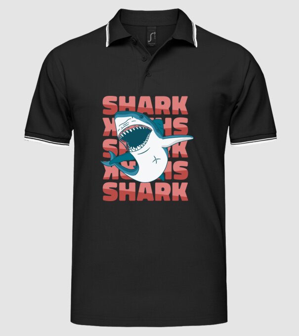 Rechin model negru pe tricou