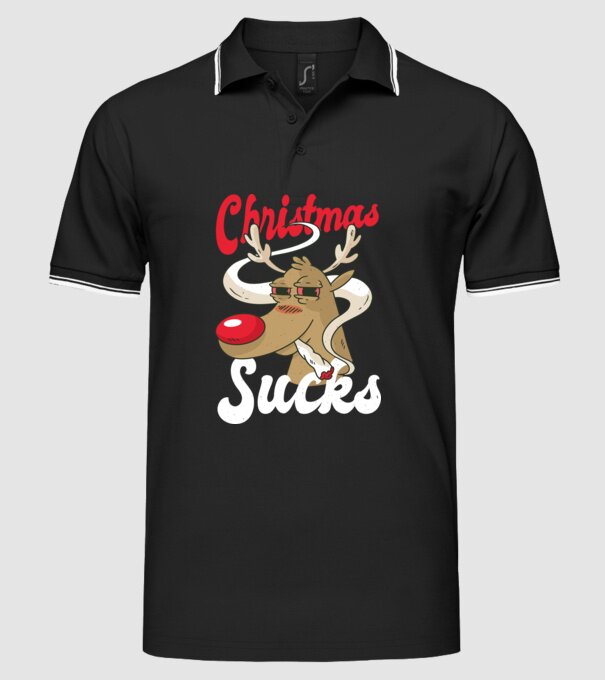 Christmas Sucks - Urăsc Crăciunul Crăciunul model negru pe tricou